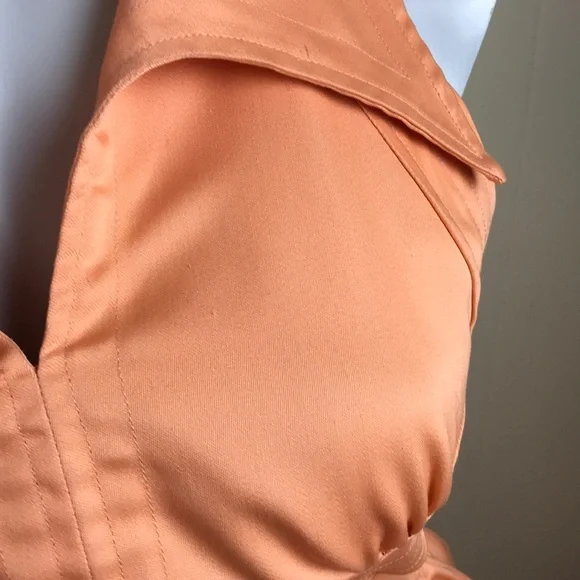 Vintage 60s/70s Orange Rockabilly Halter Dress - Picture 5 of 7